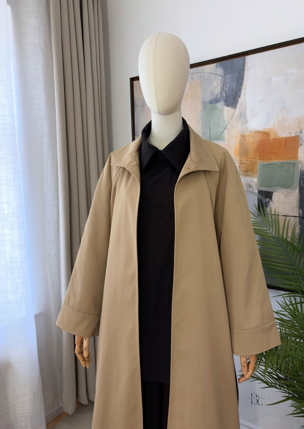 Premium Longline Trench Cape – Elegant Modest Autumn Outerwear