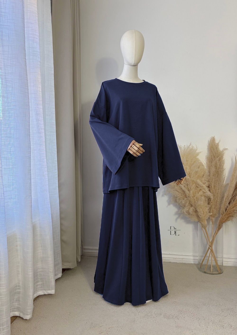Premium Cotton Flared Maxi Skirt