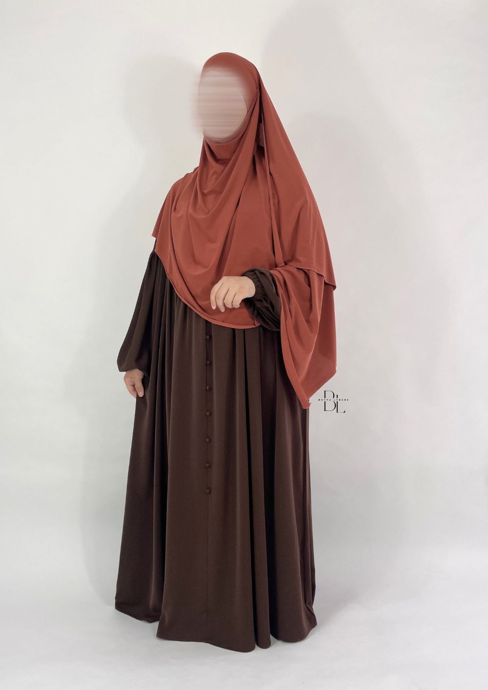 abaya-mila-medina silk-dark-brown-instant-jersey-hijab-brick-baytu-lybass-2