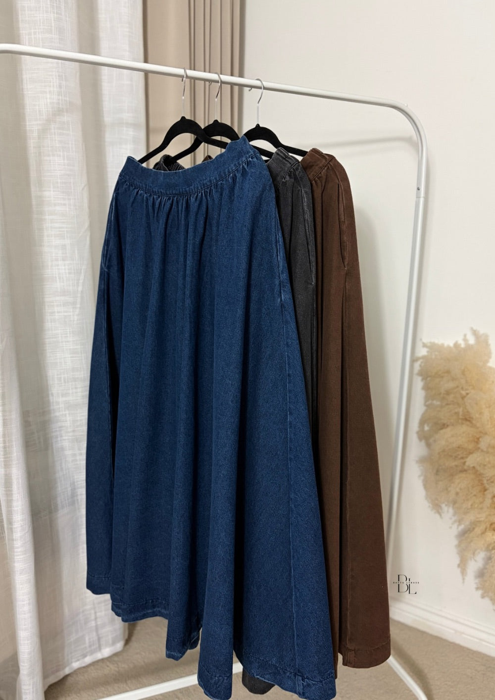 Flared Denim Skirt 100% Cotton