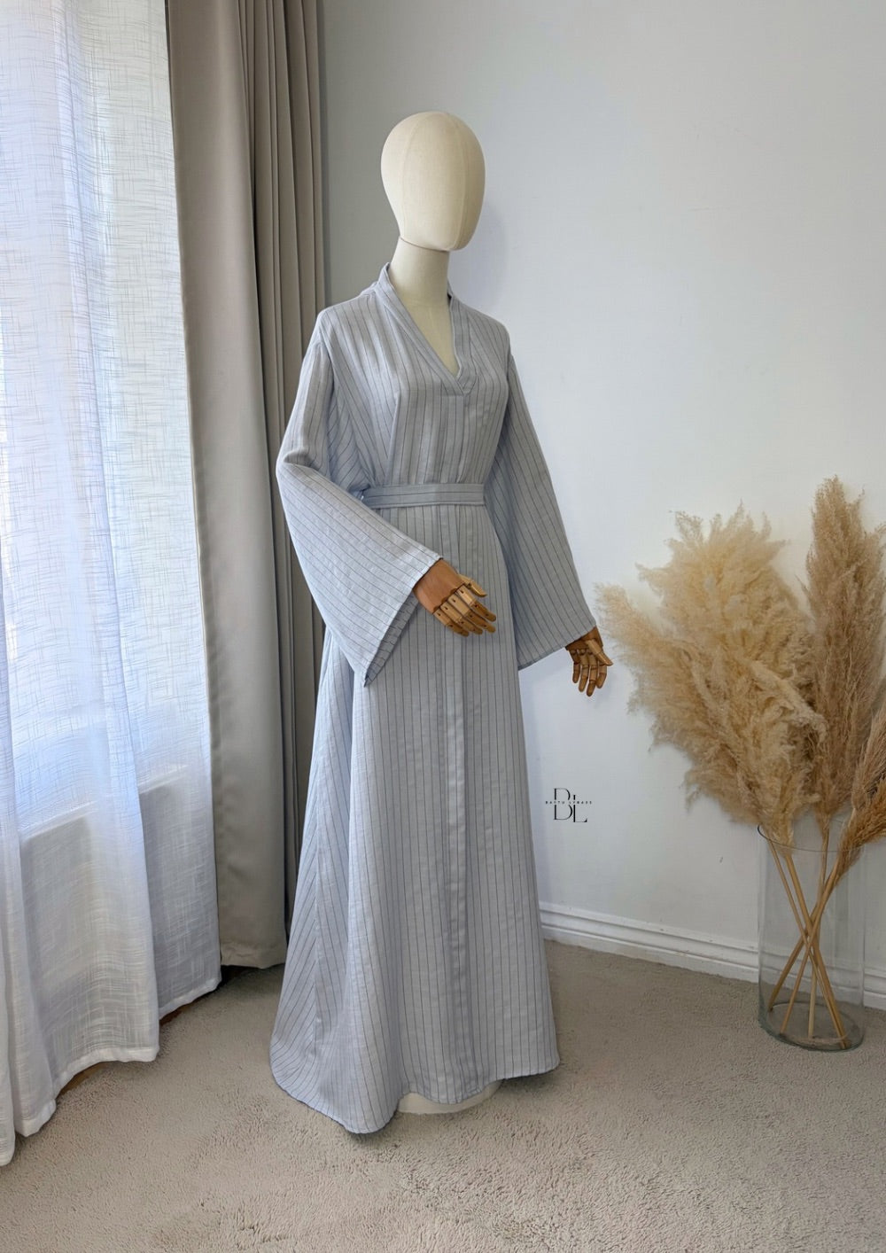 Striped Closed Abaya