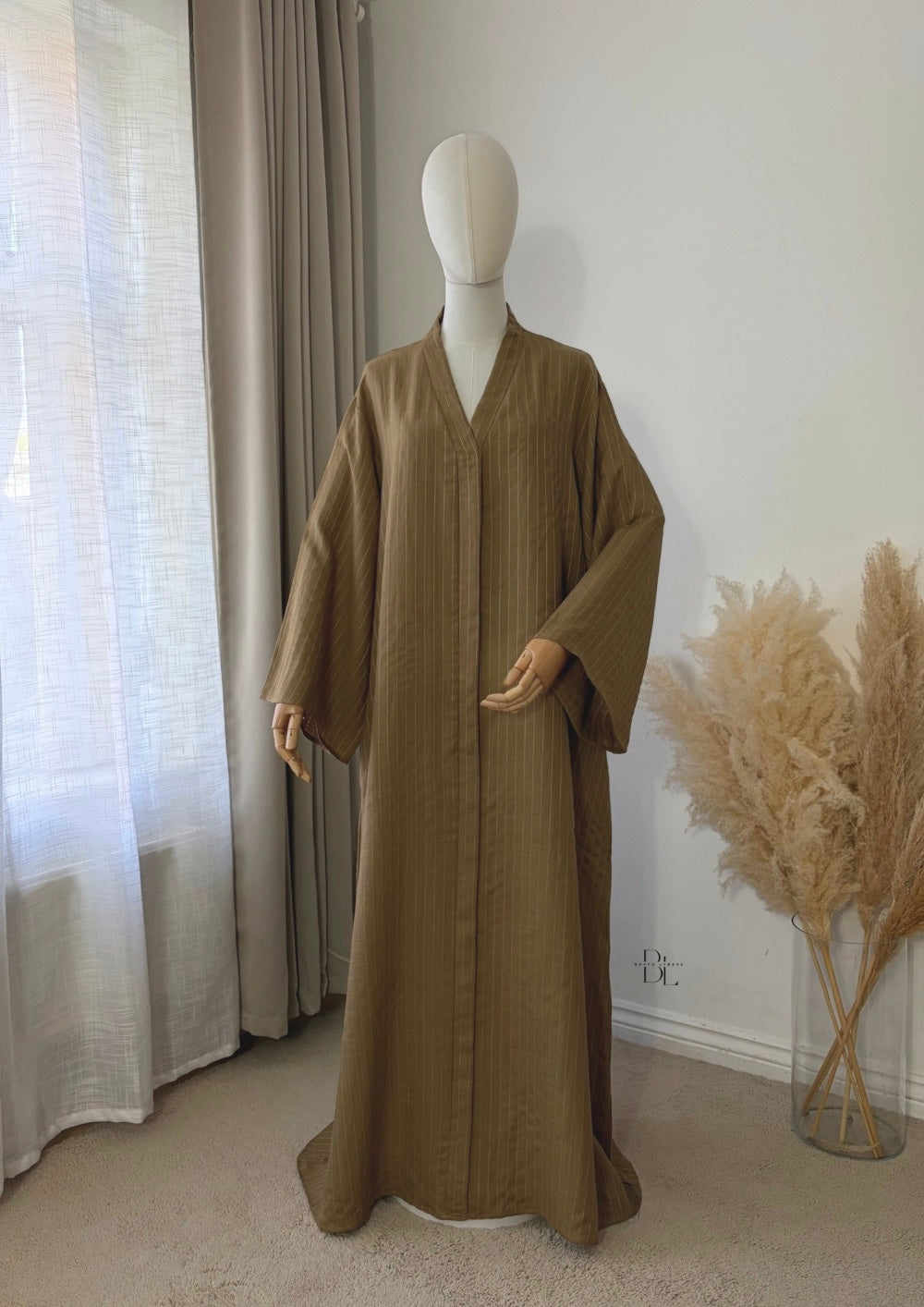 Striped Closed Abaya
