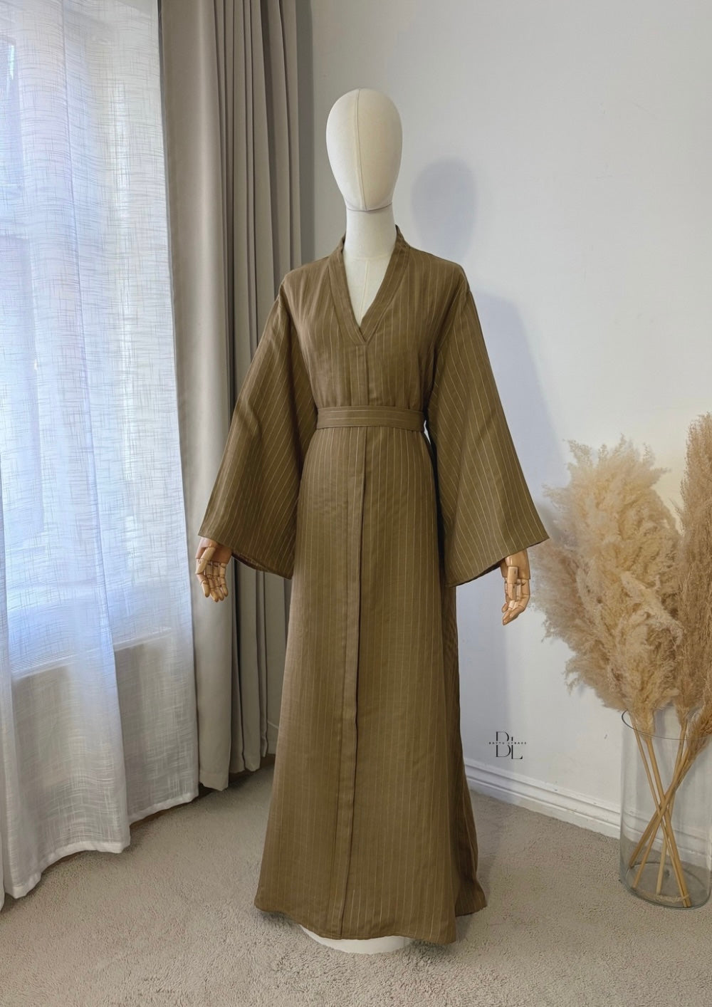 Striped Closed Abaya