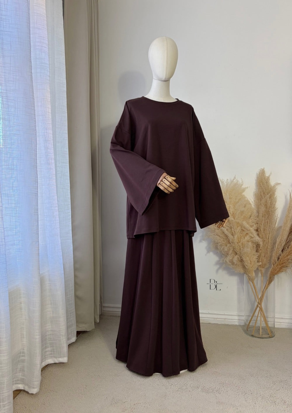 Premium Cotton Flared Maxi Skirt