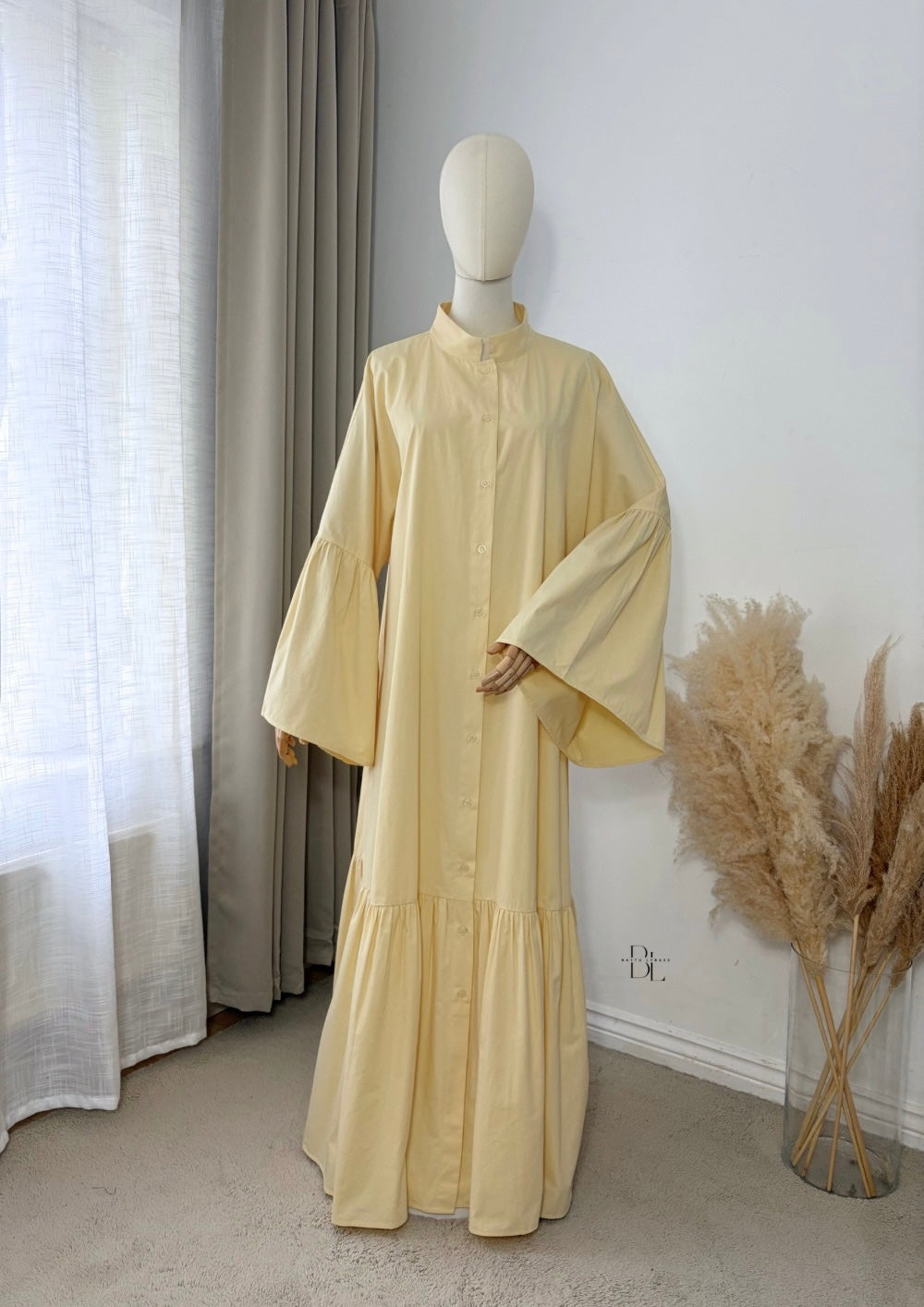 Premium Cotton Buttoned Abaya