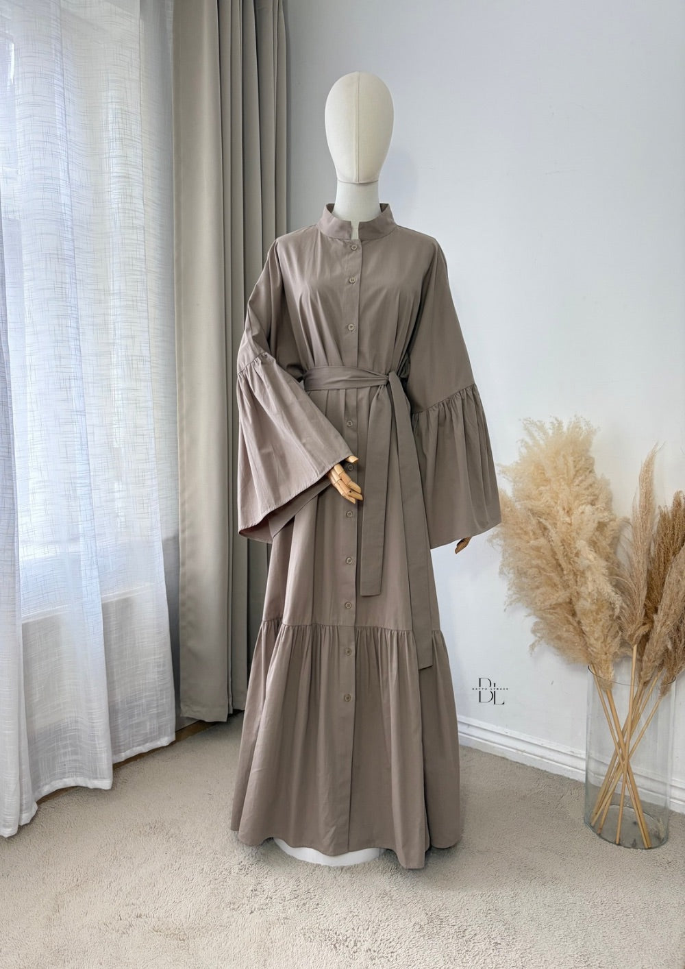 Premium Cotton Buttoned Abaya