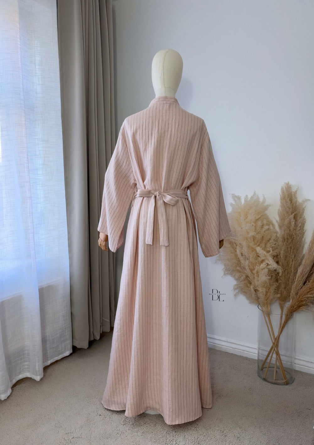 Striped Closed Abaya