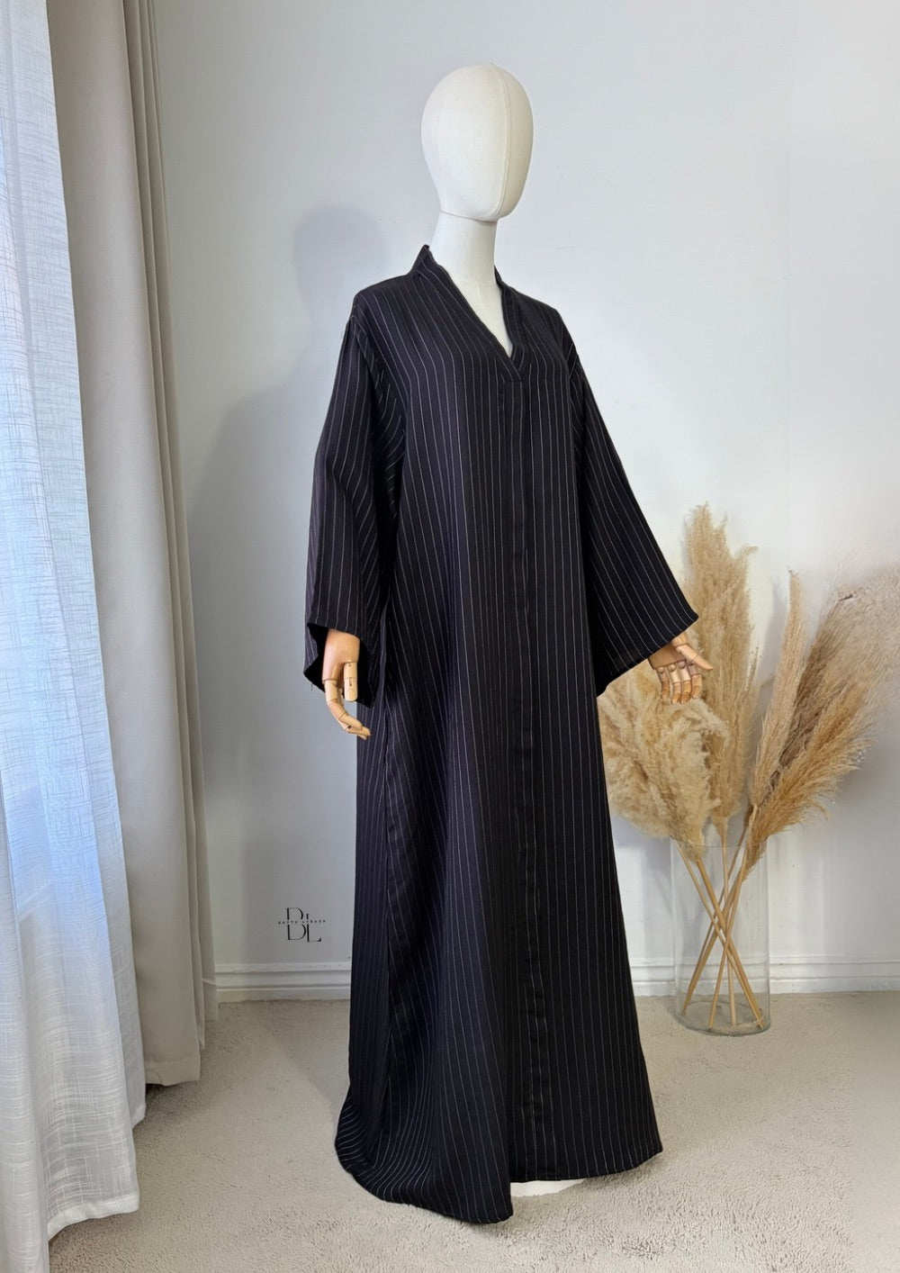 Striped Closed Abaya