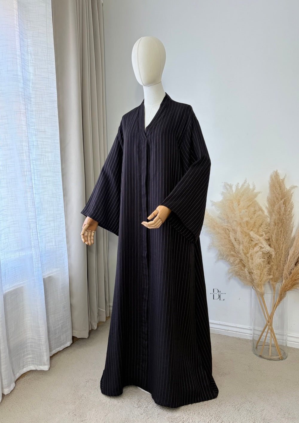 Striped Closed Abaya