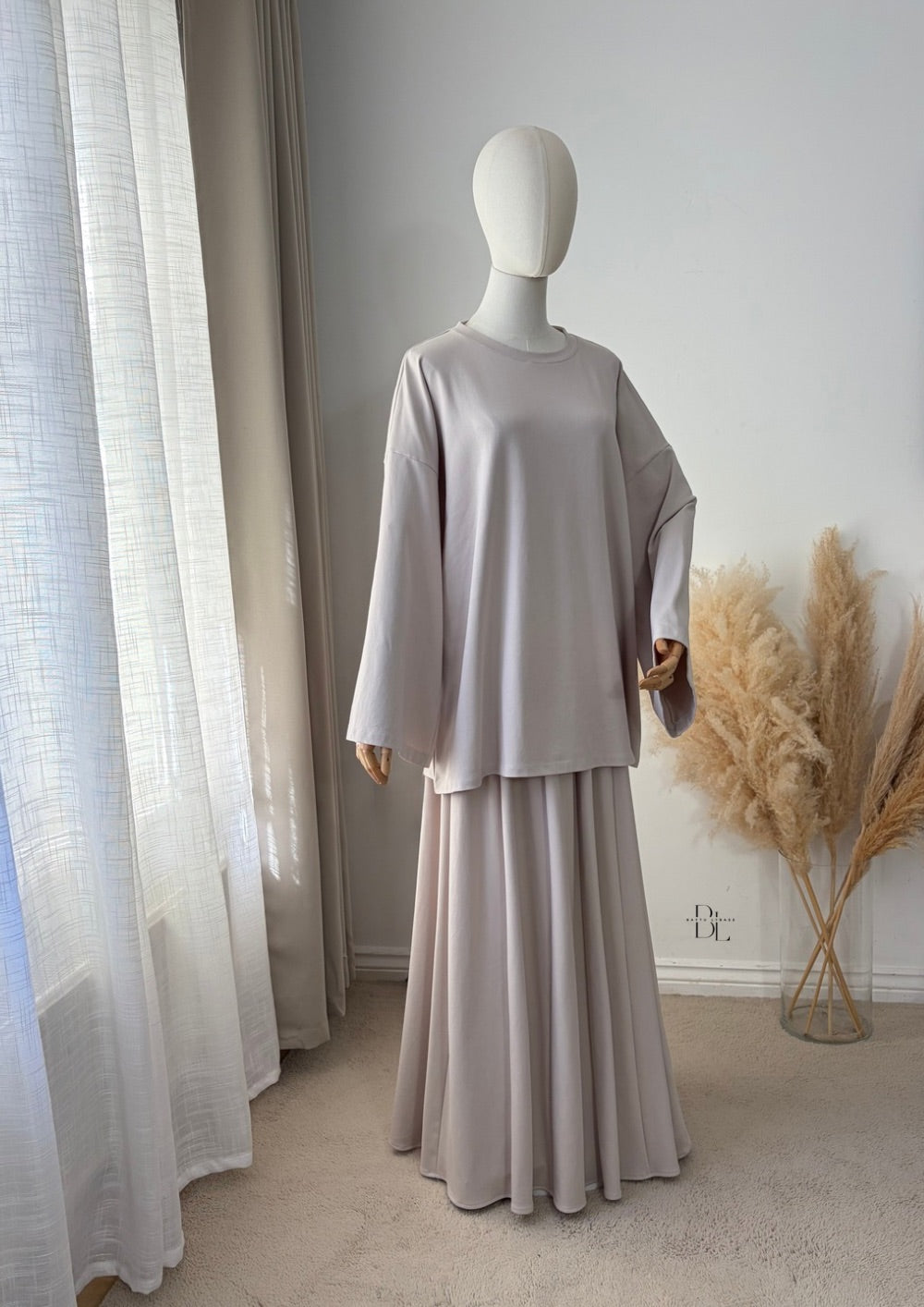 Premium Cotton Flared Maxi Skirt