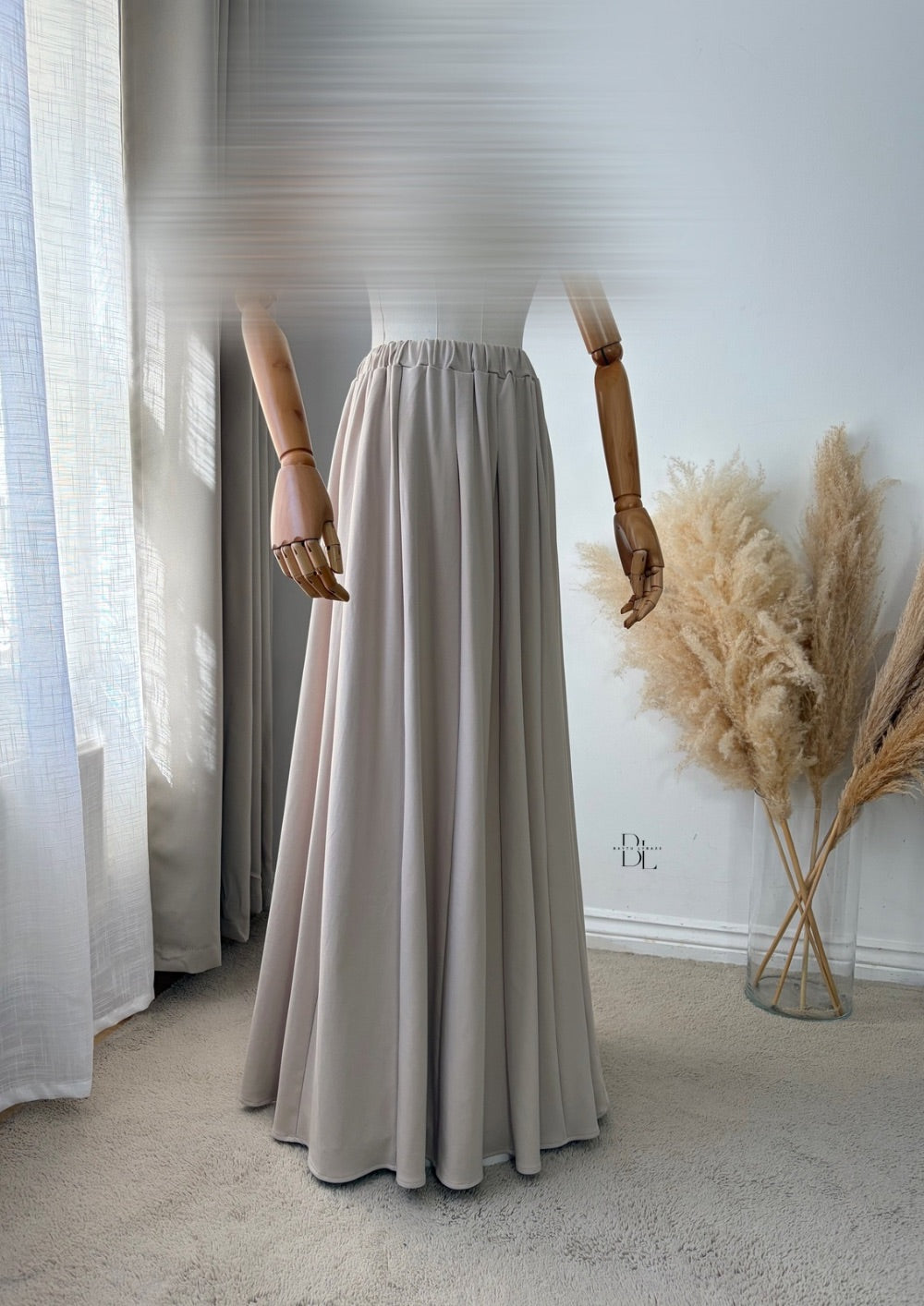 Premium Cotton Flared Maxi Skirt