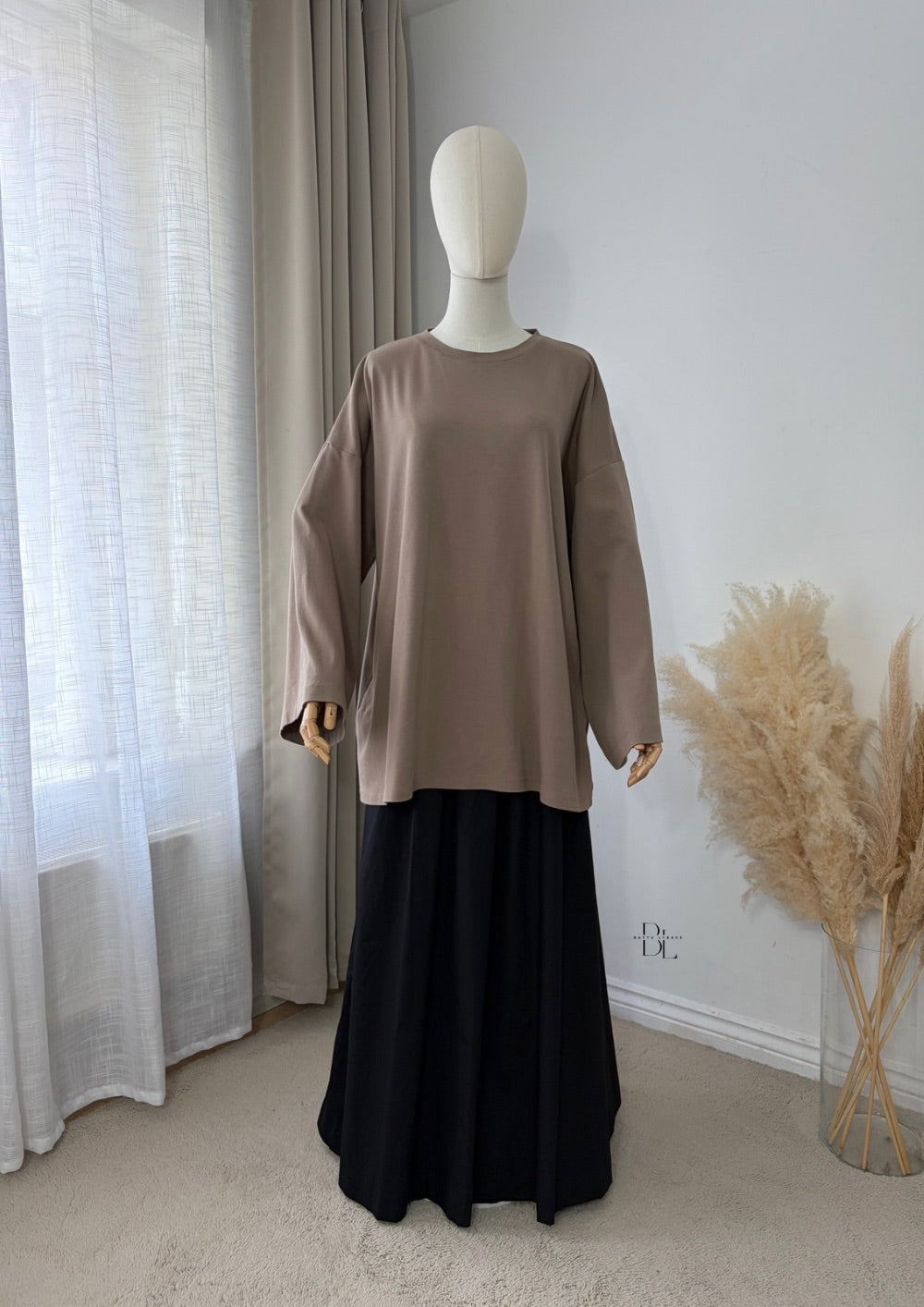 Luxury Cotton Poplin Maxi Skirt | Oversized Fit, Full Lining and Side Pockets