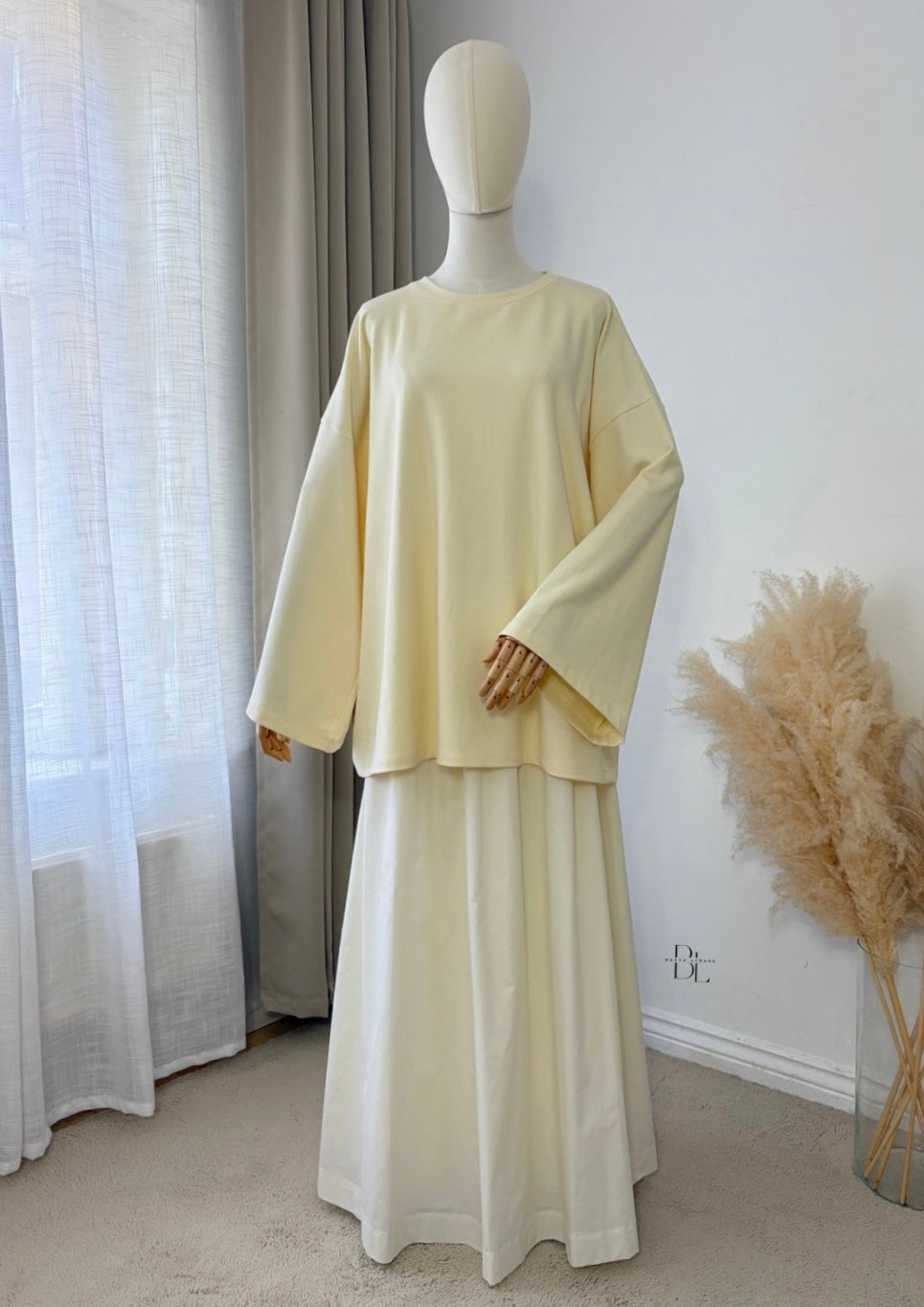 Luxury Cotton Poplin Maxi Skirt | Oversized Fit, Full Lining and Side Pockets