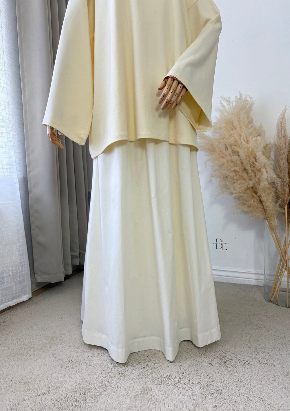 Luxury Cotton Poplin Maxi Skirt | Oversized Fit, Full Lining and Side Pockets