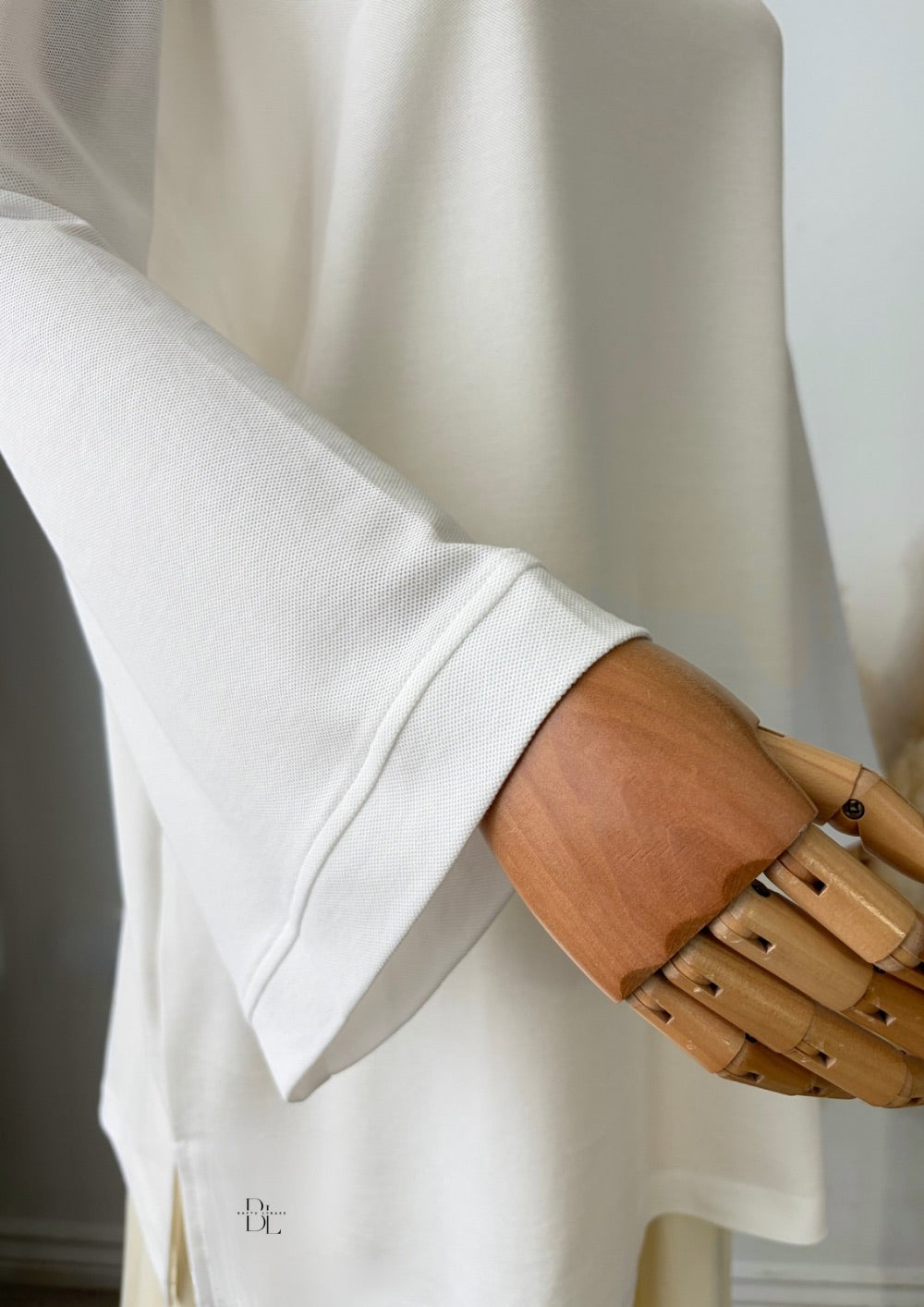 Premium Oversized Polo Cotton Blend Top for Women | Modest Long Sleeve Everyday Top