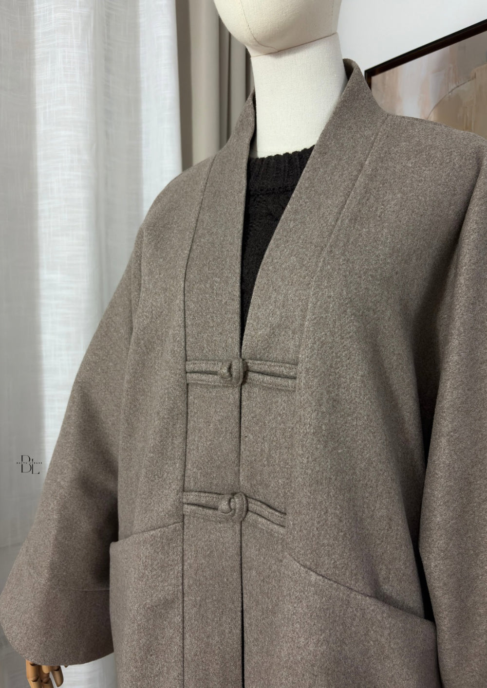 Women’s Oversized Asian-Inspired Jacket – Modest Autumn Outerwear