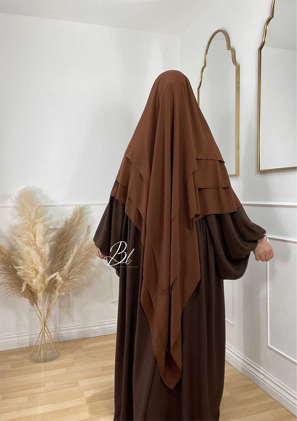 khimar-malikat-marron-clair-3-voiles-mousseline-abaya-maryam-marron-fonce-jaa-baytu-lybass-1