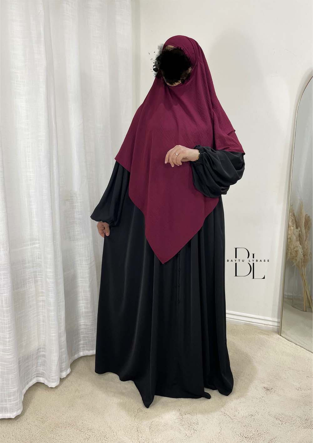 khimar-sayida-bordeaux-jazz-2-layers-abaya-mila-black-medina-silk-breastfeeding-baytu-lybass-2