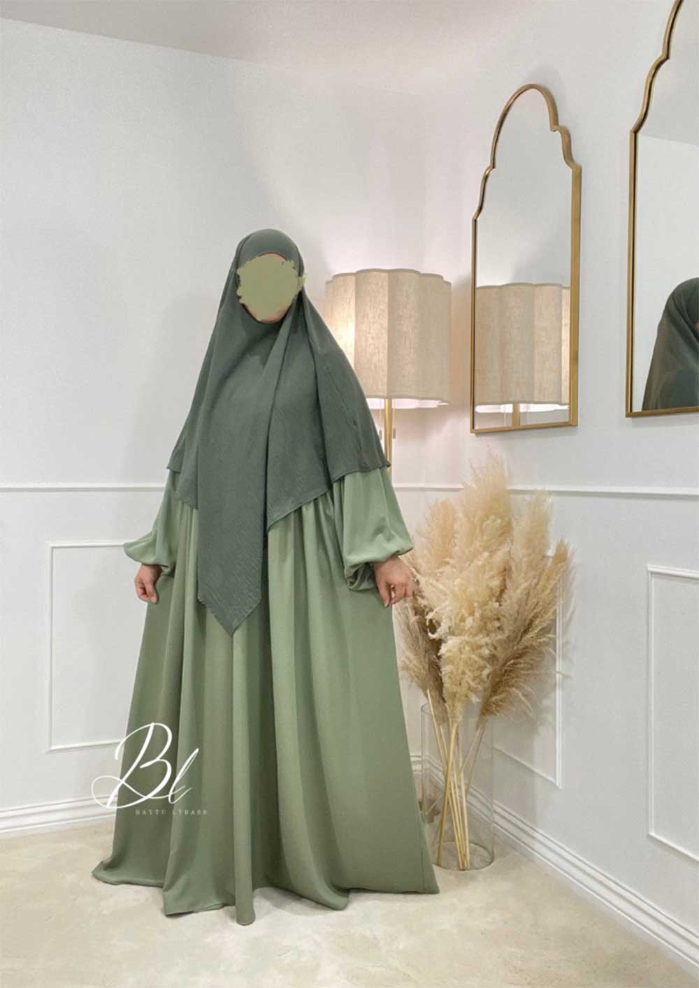 khimar-wafa-jazz-olive-abaya-amira-soie-de-medine-pistache-baytu-lybass