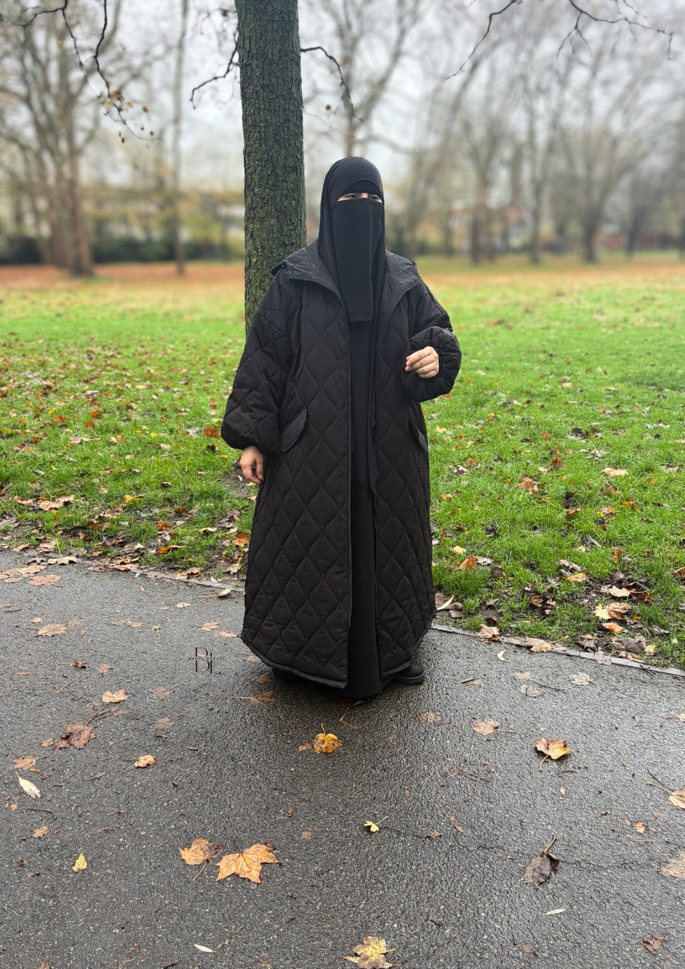 quilted-oversized winter-coat-baytu-lybass-black