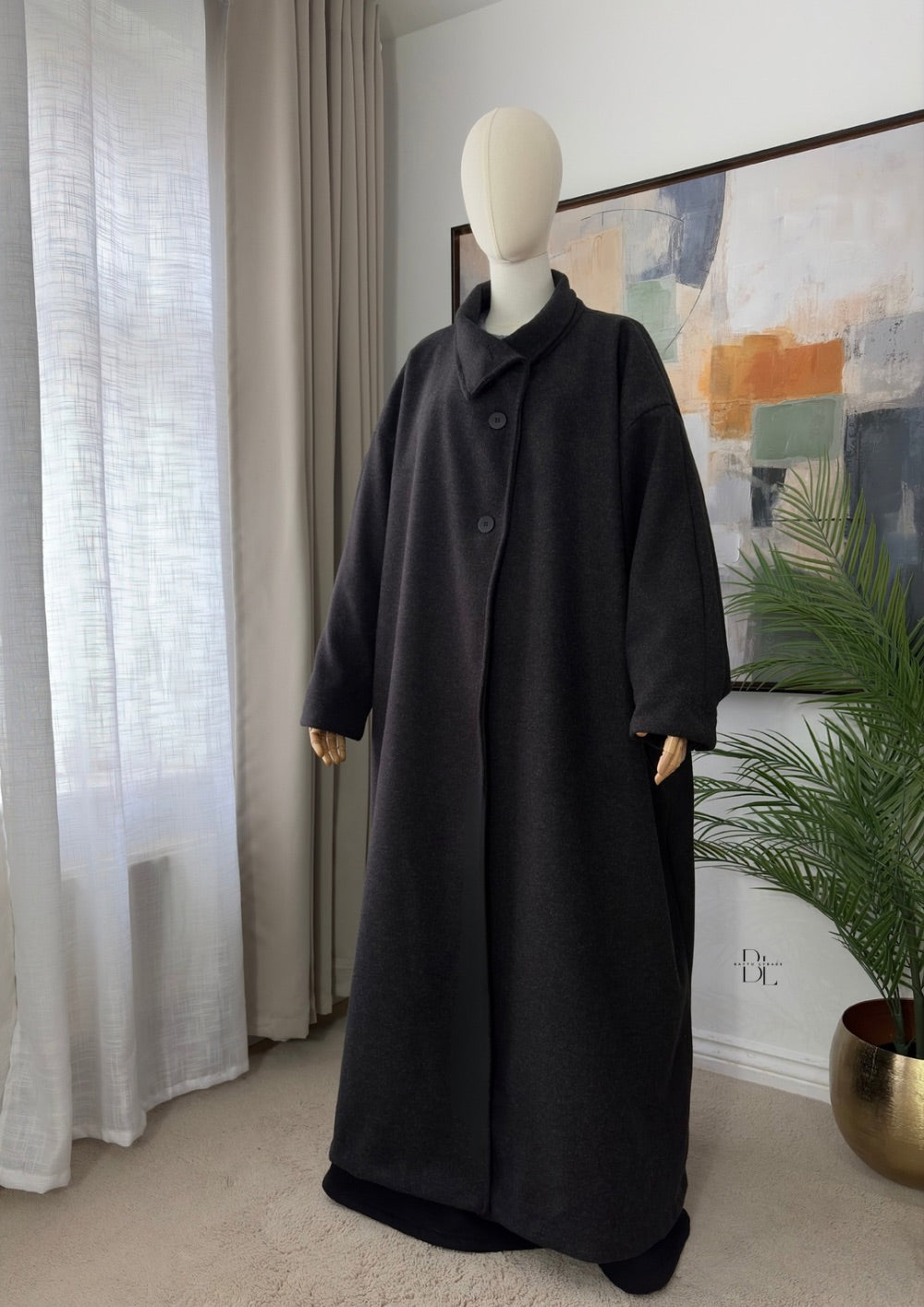 Premium Oversized Abaya Coat – Longline Modest Winter Coat
