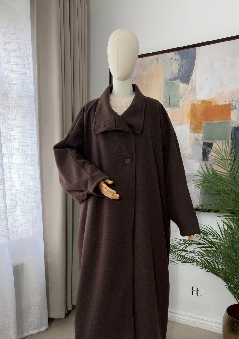 Premium Oversized Abaya Coat – Longline Modest Winter Coat