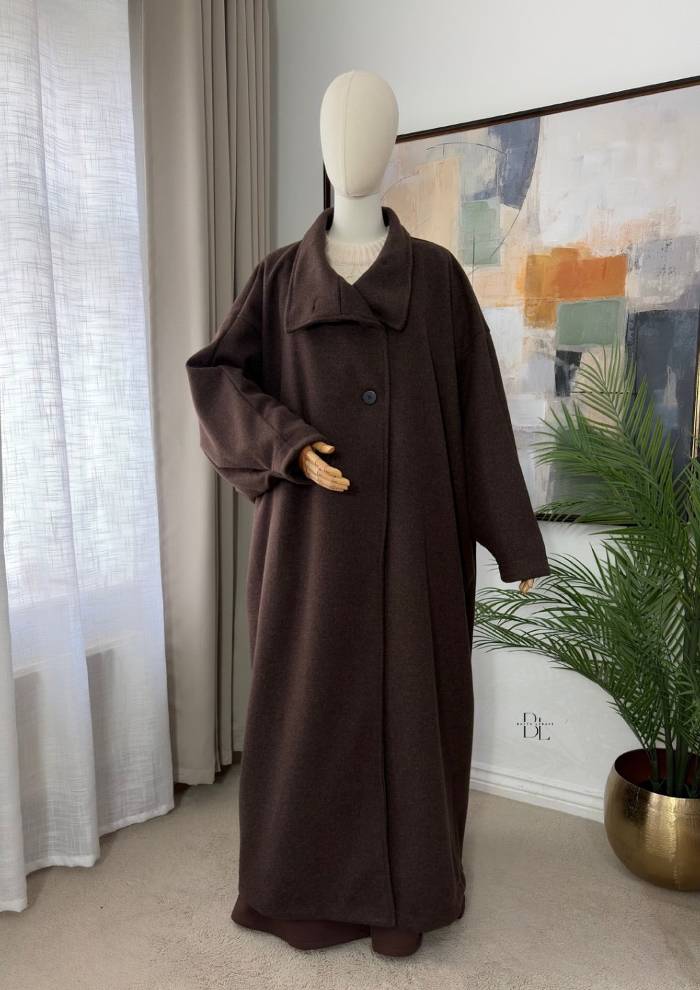 Premium Oversized Abaya Coat – Longline Modest Winter Coat