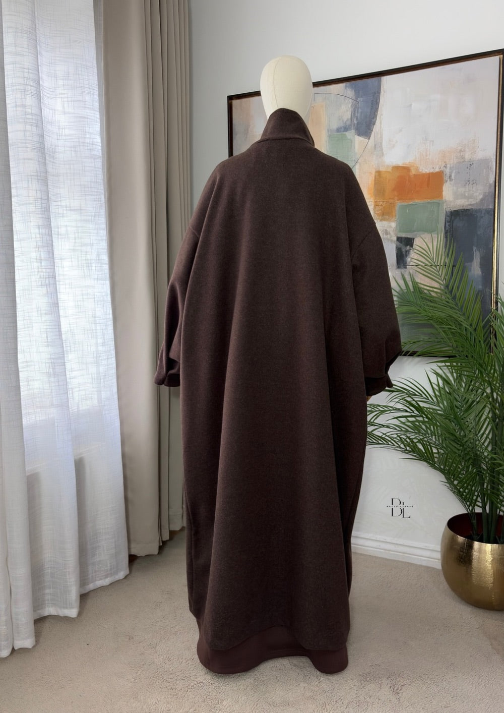 Premium Oversized Abaya Coat – Longline Modest Winter Coat