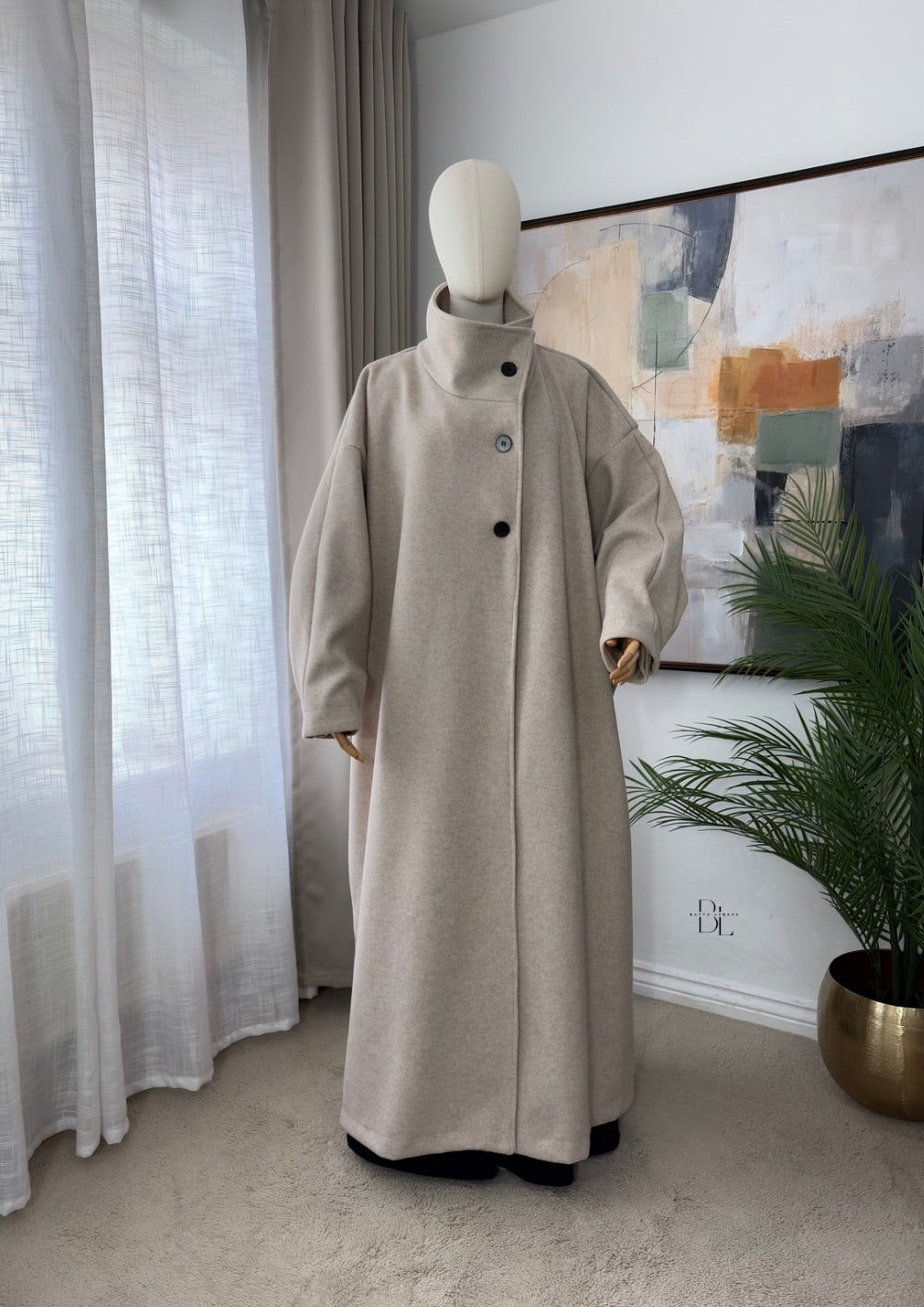 Premium Oversized Abaya Coat – Longline Modest Winter Coat