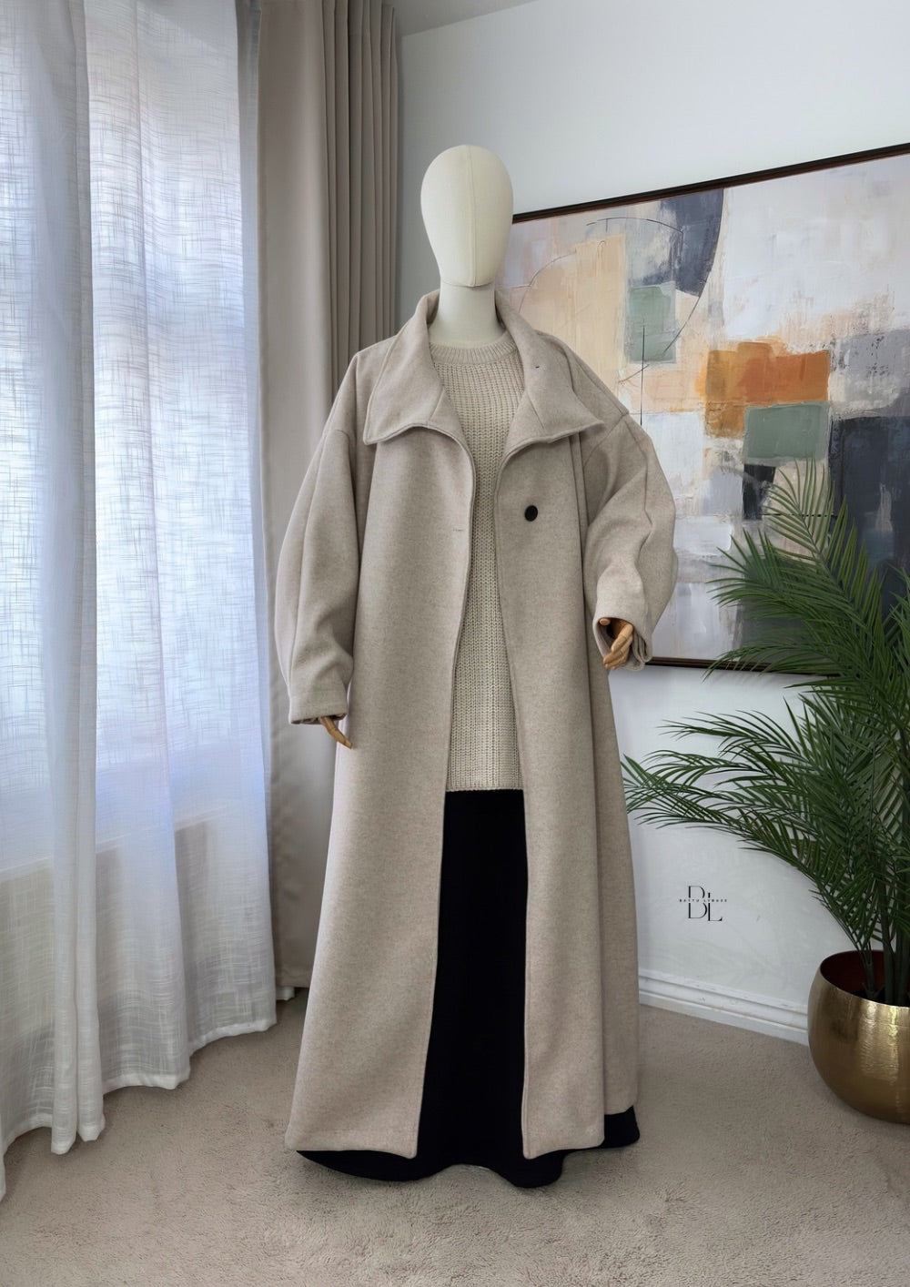Premium Oversized Abaya Coat – Longline Modest Winter Coat