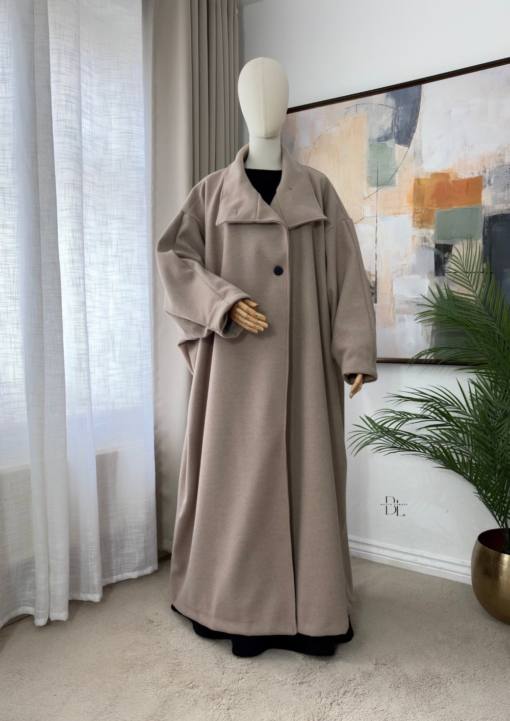 Premium Oversized Abaya Coat – Longline Modest Winter Coat
