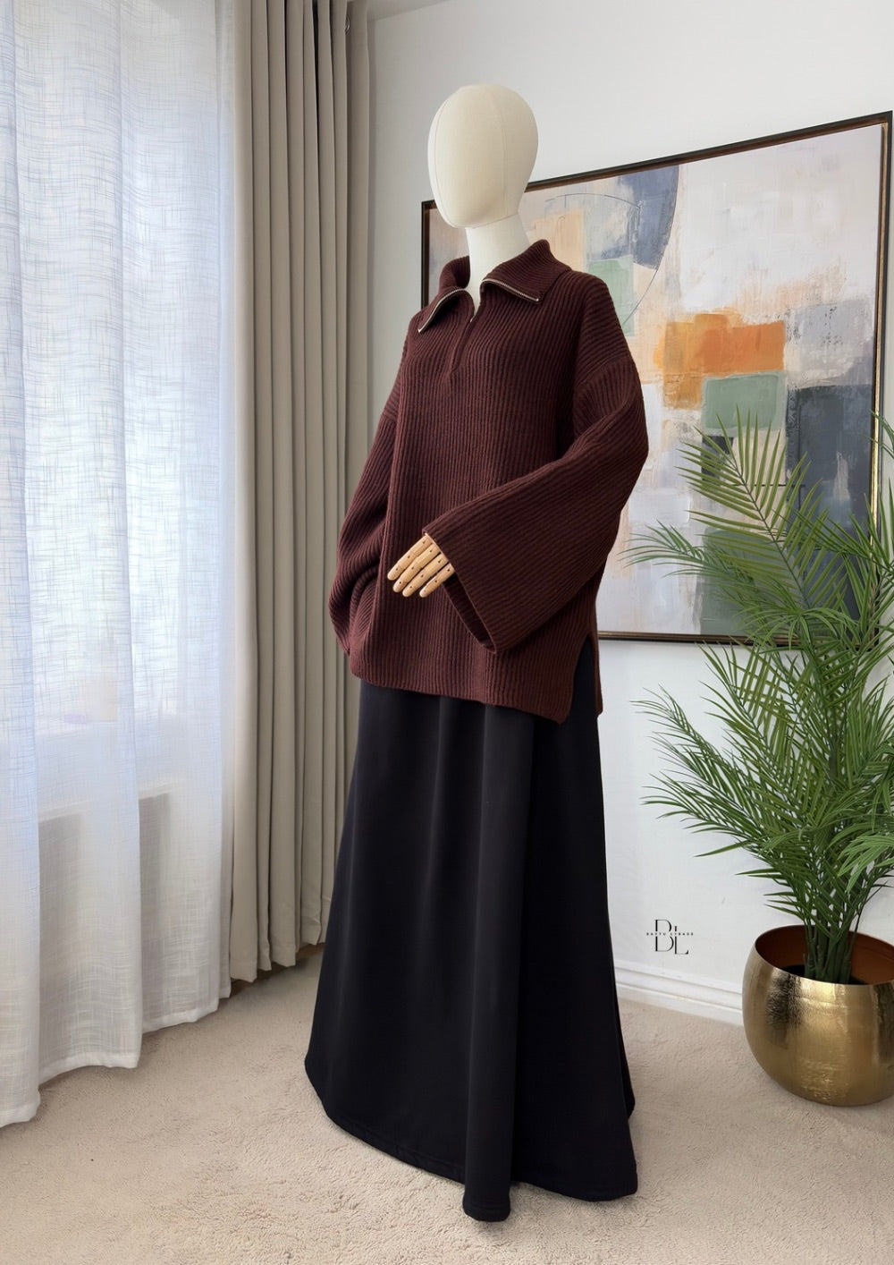 Premium Fleece-Lined A-Line Maxi Skirt – Warm Modest Sportswear