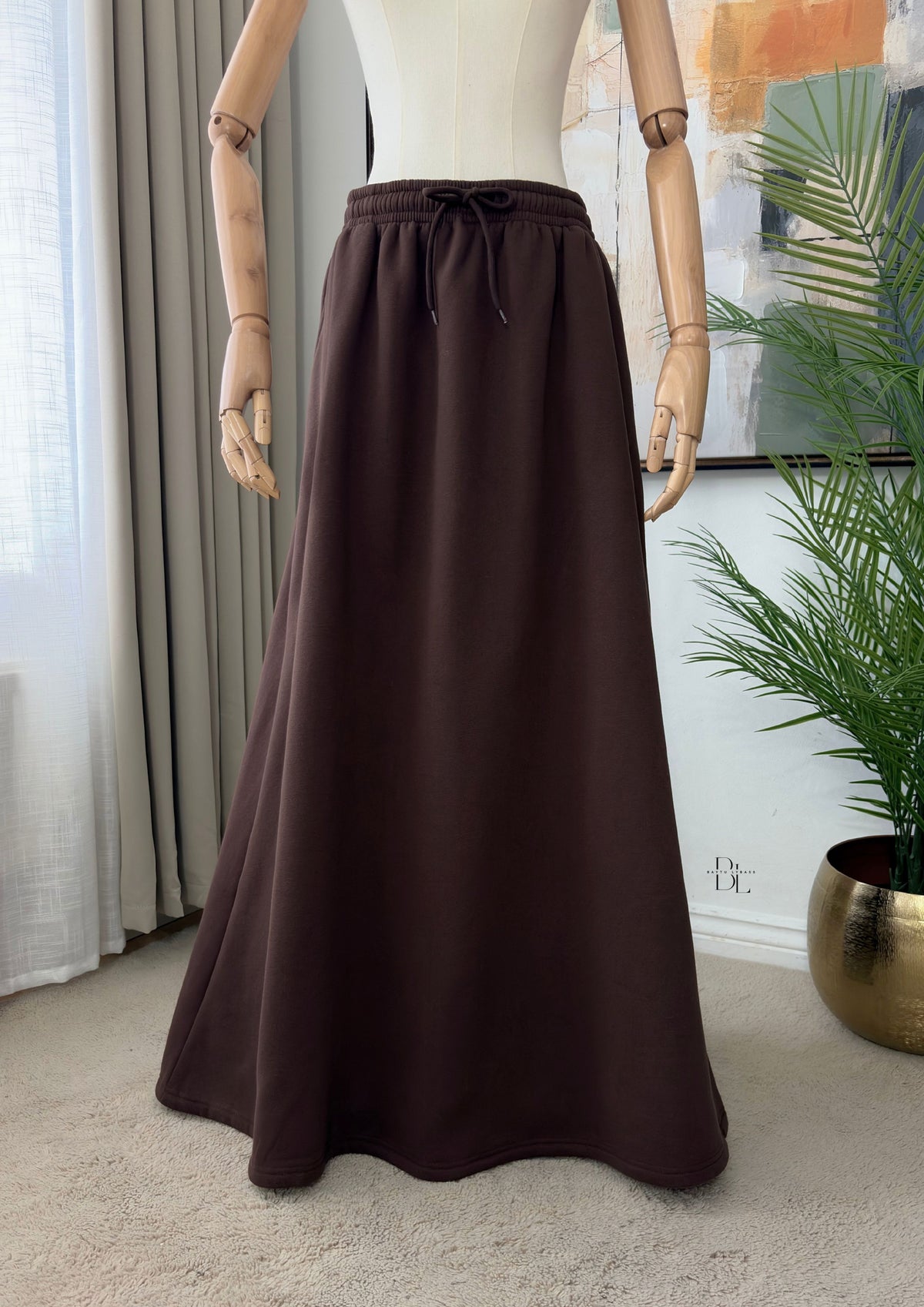 Premium Fleece-Lined A-Line Maxi Skirt – Warm Modest Sportswear