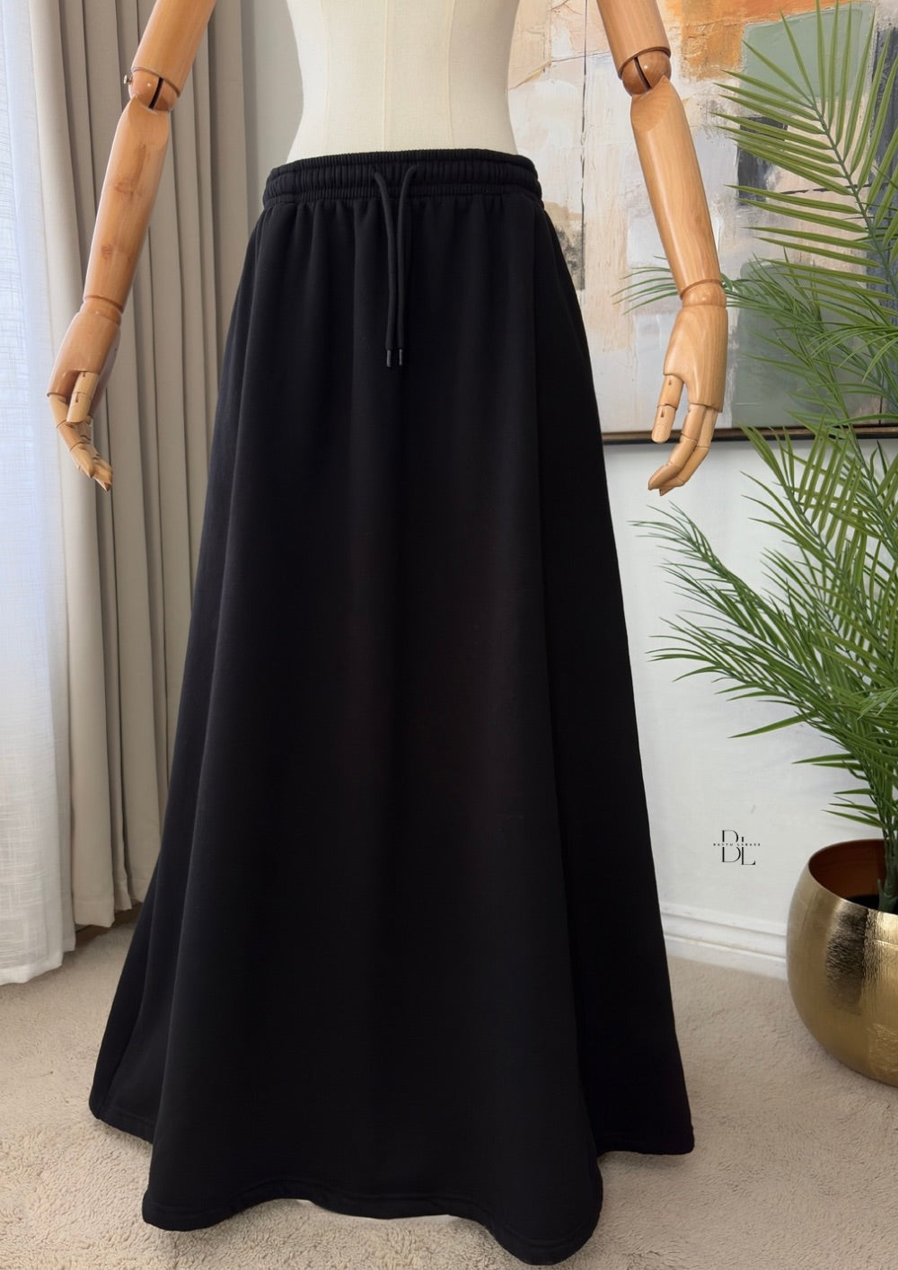 Premium Fleece-Lined A-Line Maxi Skirt – Warm Modest Sportswear