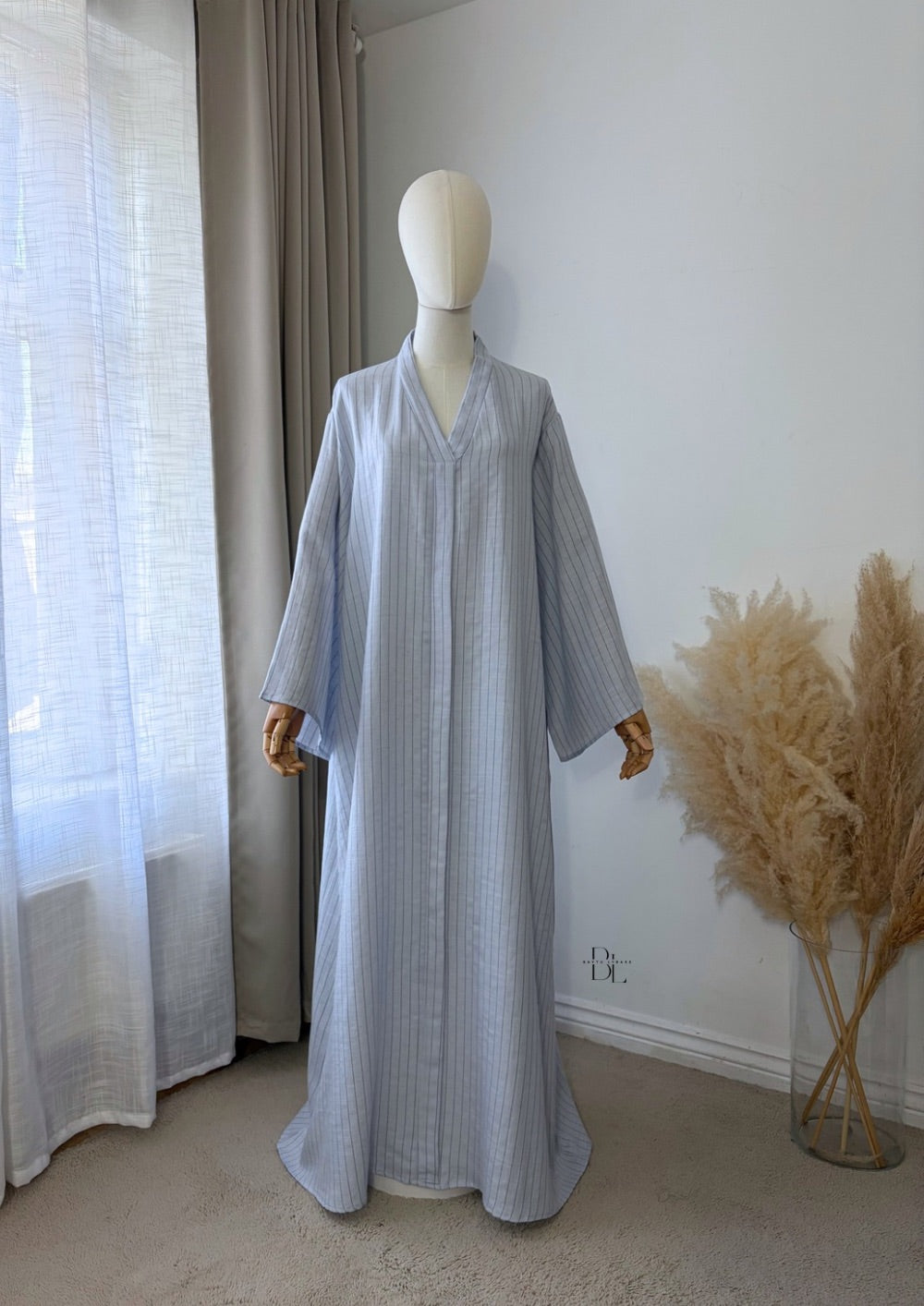 Striped Closed Abaya