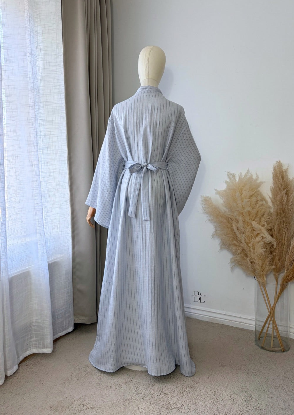 Striped Closed Abaya