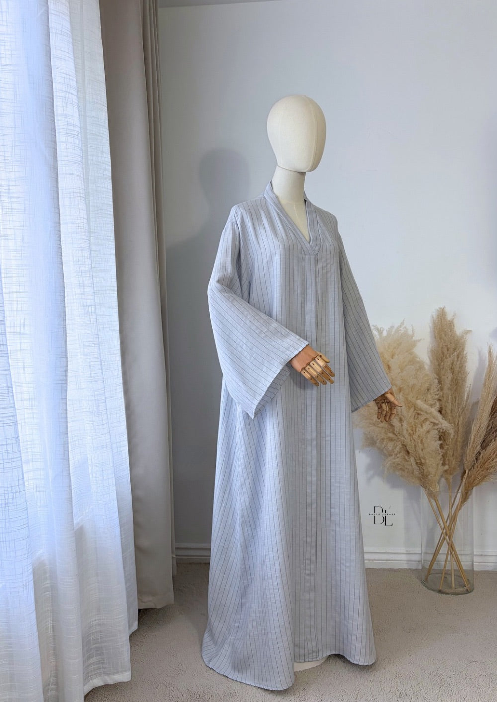 Striped Closed Abaya