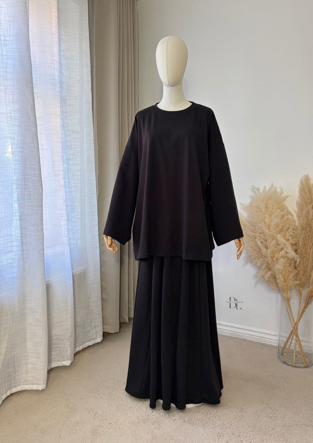 Premium Cotton Flared Maxi Skirt