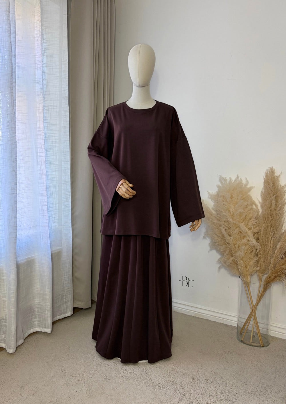 Premium Cotton Flared Maxi Skirt