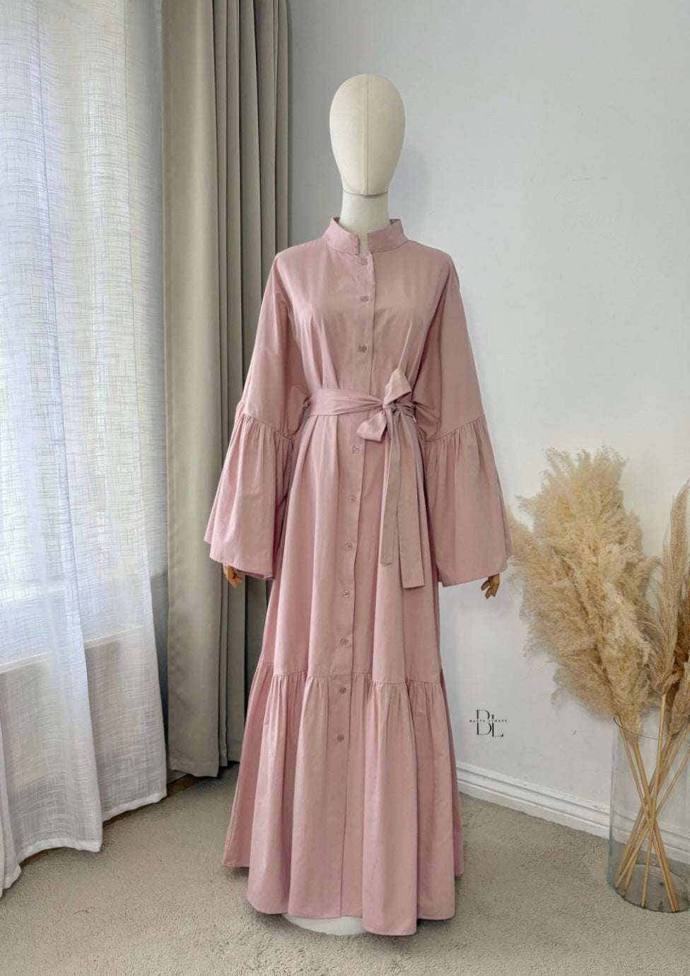 Premium Cotton Buttoned Abaya