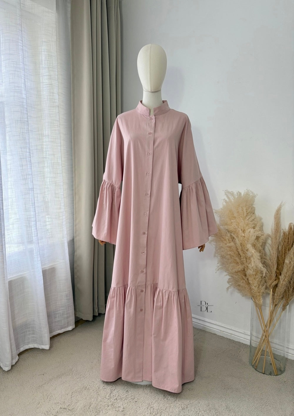 Premium Cotton Buttoned Abaya