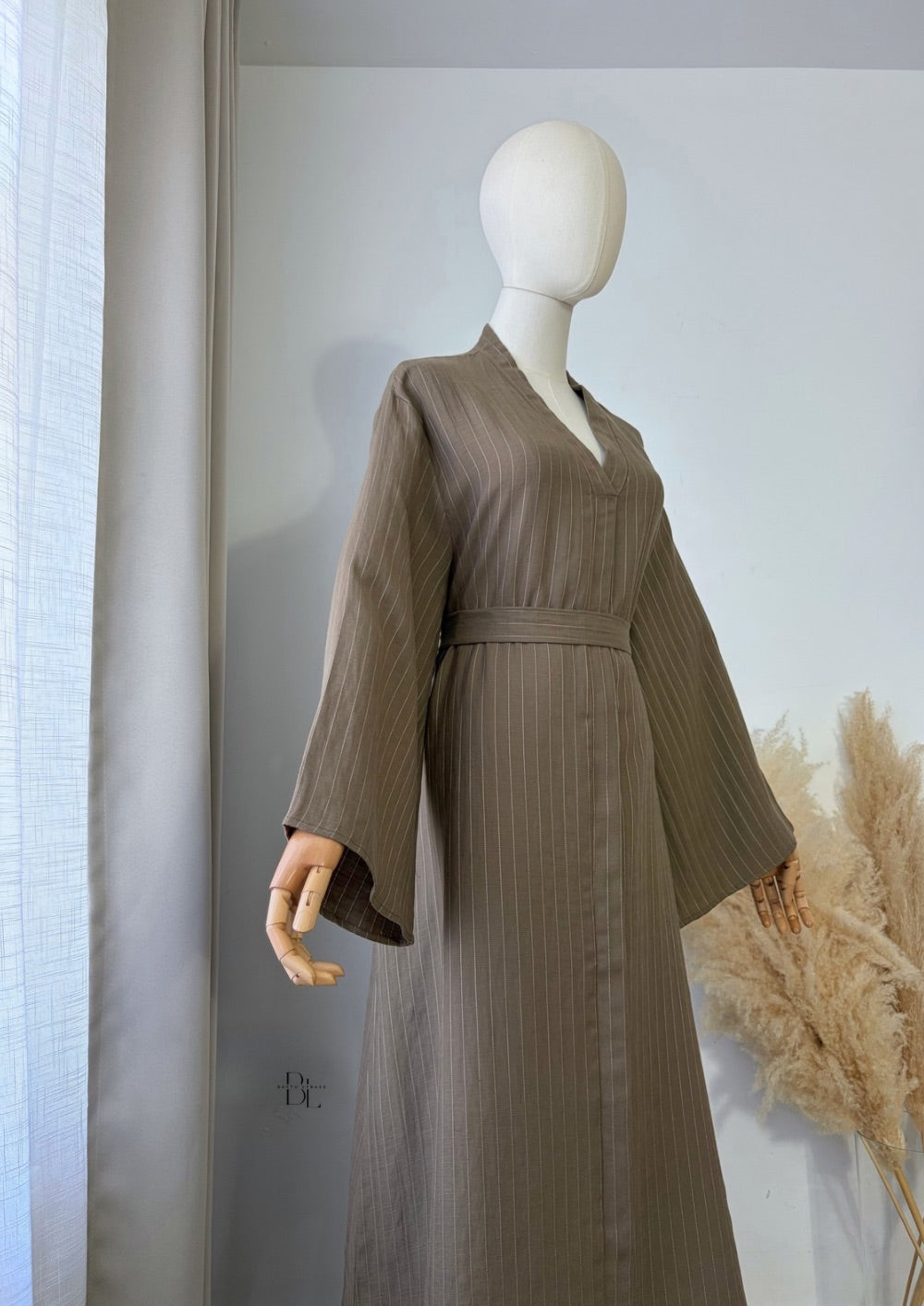 Striped Closed Abaya