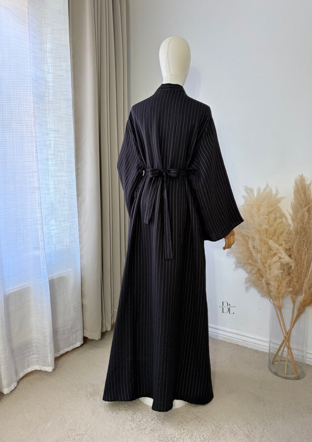 Striped Closed Abaya