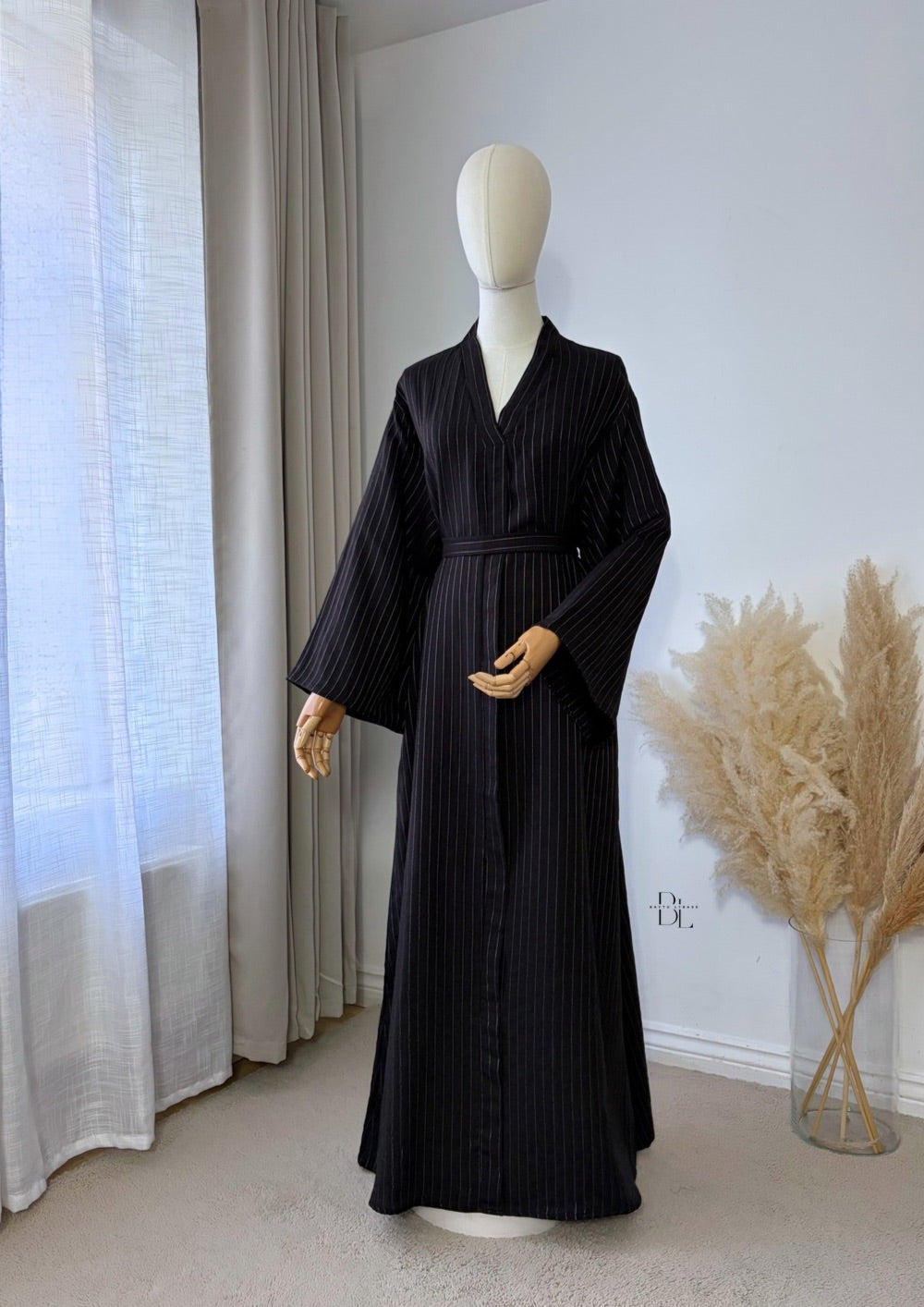 Striped Closed Abaya