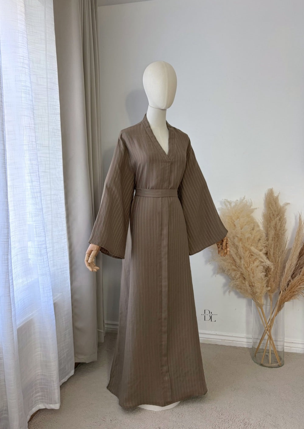 Striped Closed Abaya