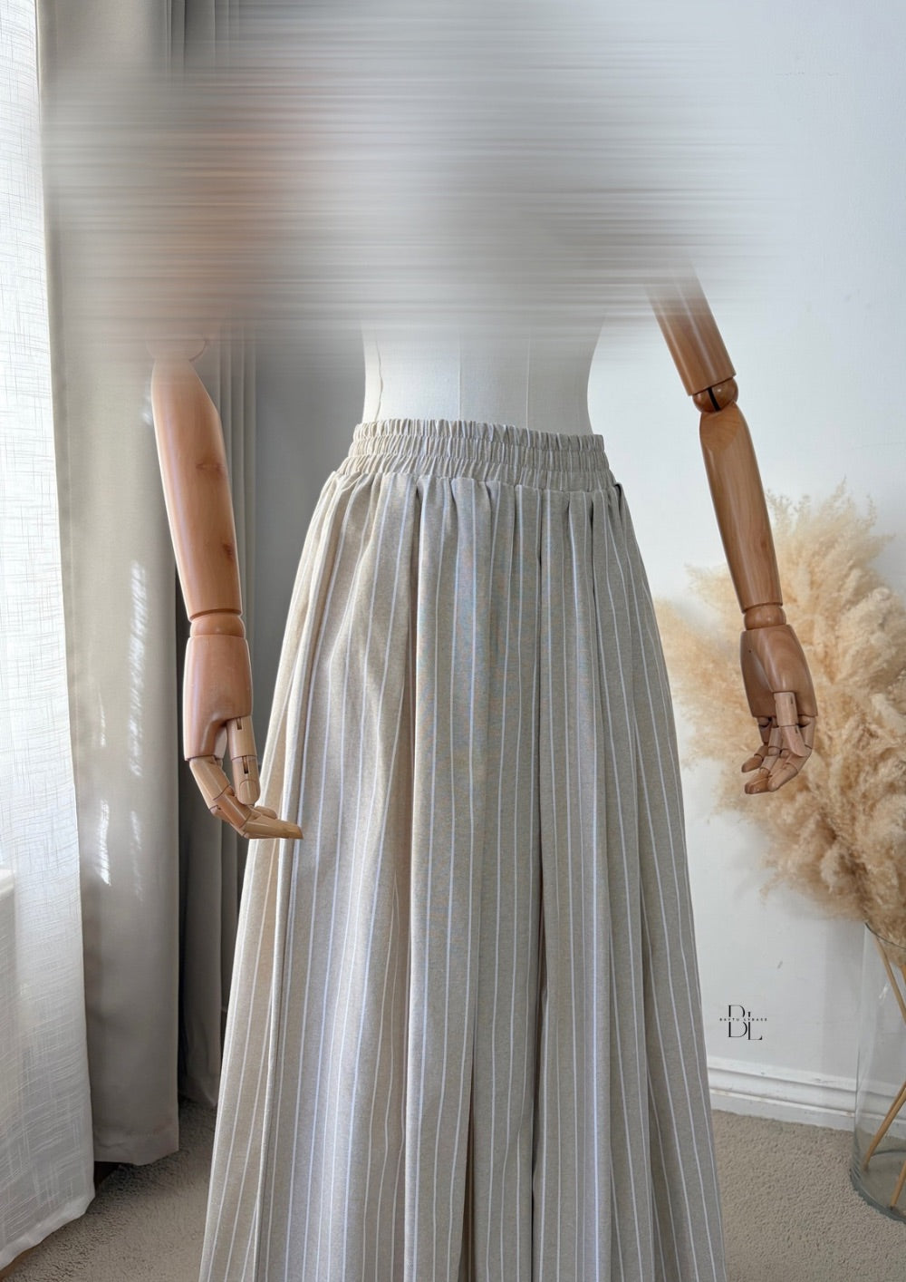 Oversized Striped Set - Blouse and Skirt