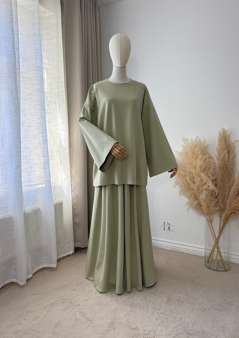 Premium Cotton Flared Maxi Skirt