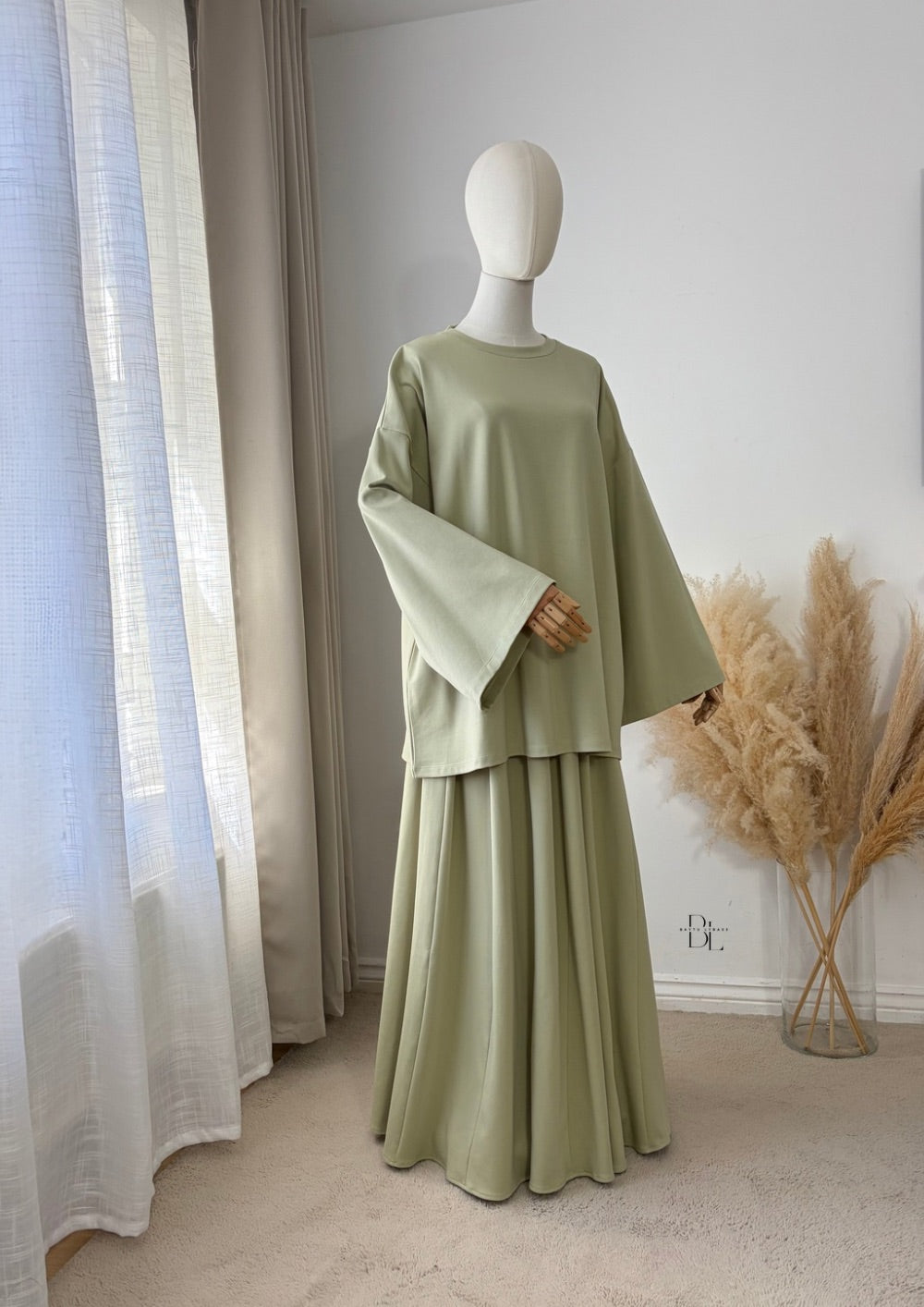 Premium Cotton Flared Maxi Skirt