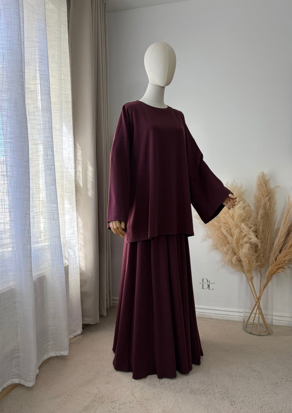 Premium Cotton Flared Maxi Skirt