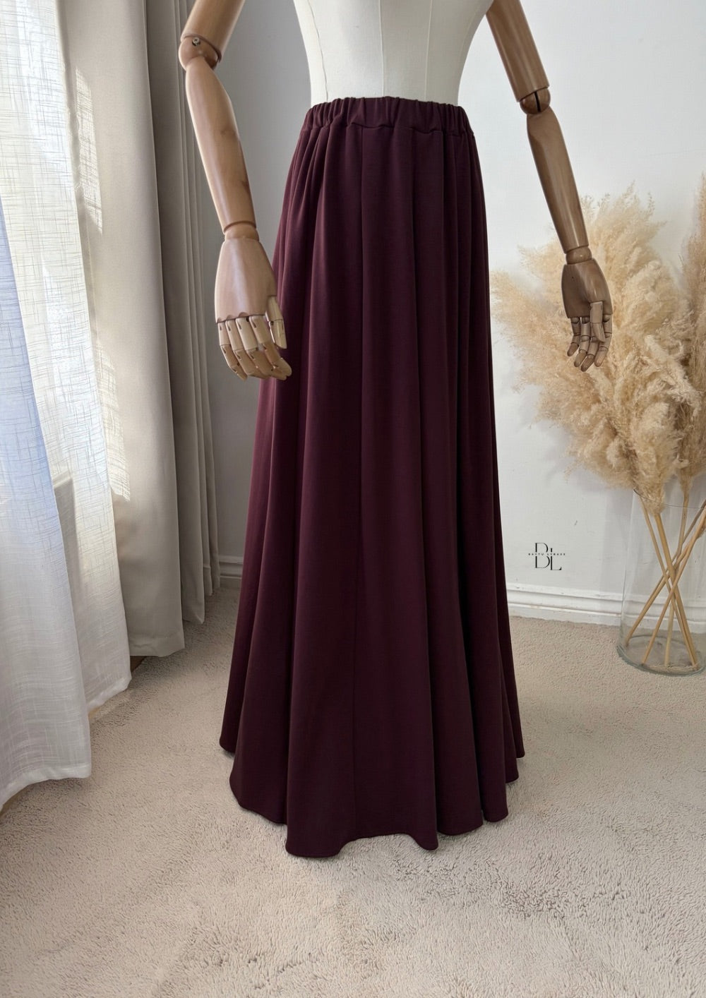 Premium Cotton Flared Maxi Skirt